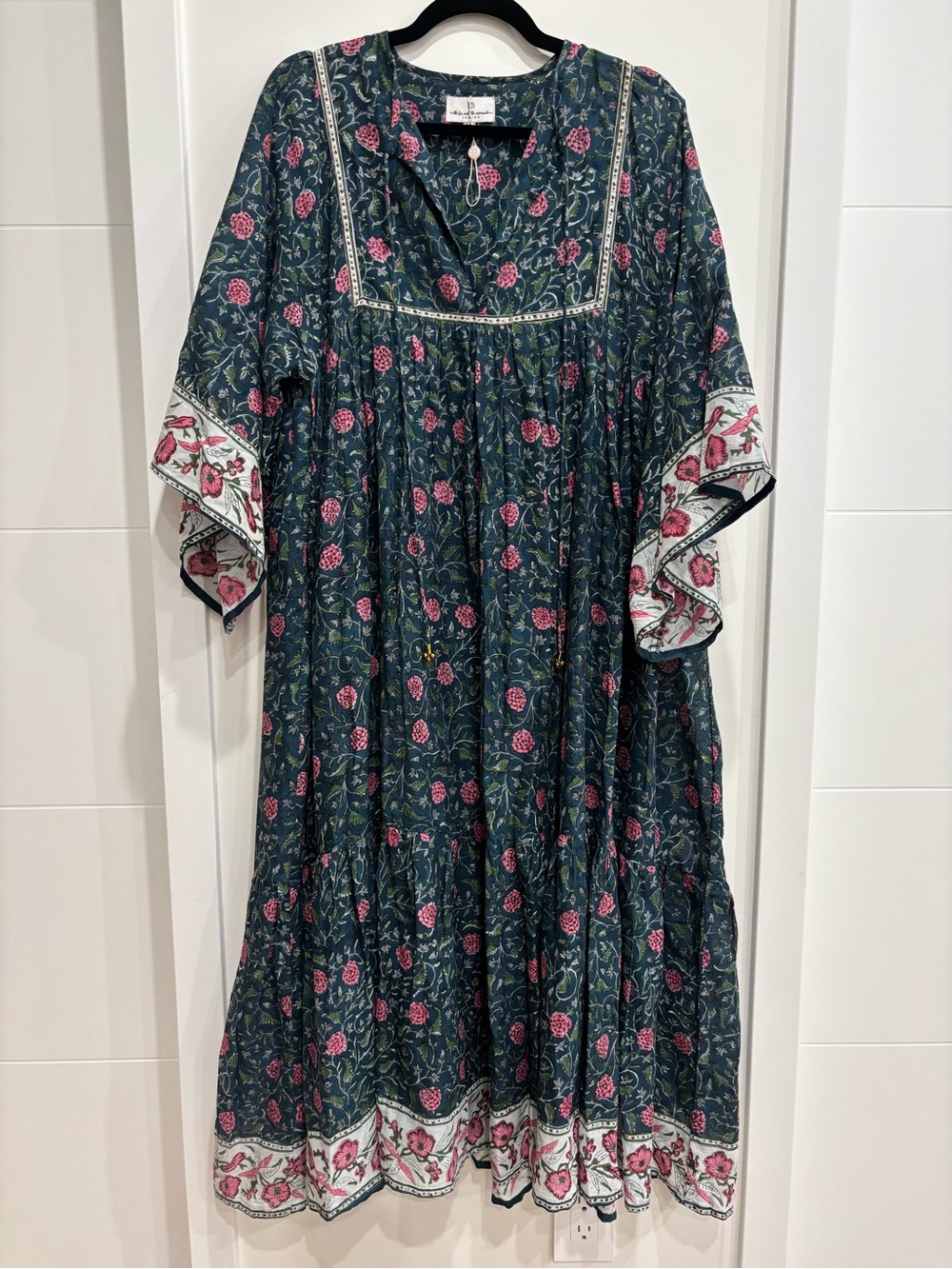 The Fox and the Mermaid Venice Chahna Floral Tiered Cotton Dress M - Picture 10 of 11